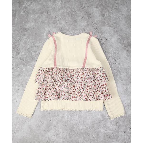 ●70％OFF● ラポシェビスキュイ La poche biscuit ２段フリル重ね着風 長袖Tシャツ ( 90 100 110 120 130 ) ロンT sale アウトレット | la poche biscuit | 09
