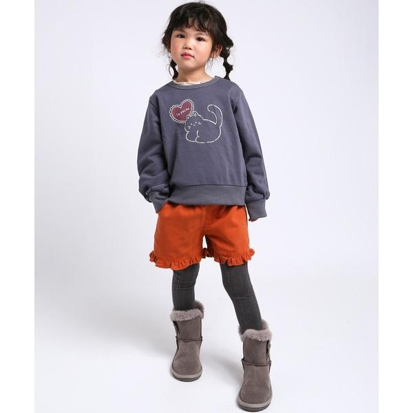 ラポシェビスキュイ La poche biscuit ハート ねこ トレーナー ( 90 100 110 120 130 ) 子ども服 幼児 | la poche biscuit | 01