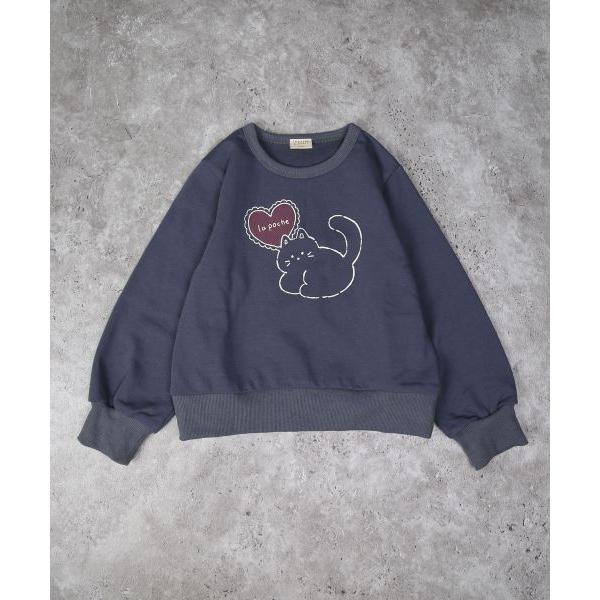 ラポシェビスキュイ La poche biscuit ハート ねこ トレーナー ( 90 100 110 120 130 ) 子ども服 幼児 | la poche biscuit | 04