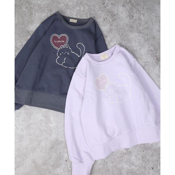 ラポシェビスキュイ La poche biscuit ハート ねこ トレーナー ( 90 100 110 120 130 ) 子ども服 幼児 | la poche biscuit | 07