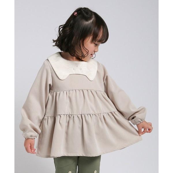 ●50％OFF● ラポシェビスキュイ La poche biscuit ねこ襟 チュニック ( 90 100 110 120 130 ) 子ども服 幼児 キッズ sale アウトレット | la poche biscuit | 01