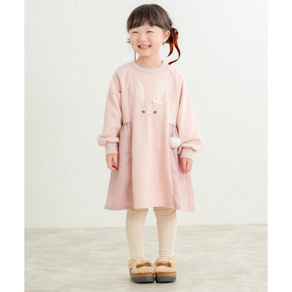 ラポシェビスキュイ La poche biscuit うさぎ ワンピース 長袖 （ヘアゴムつき）( 90 100 110 120 130 ) | la poche biscuit | 09
