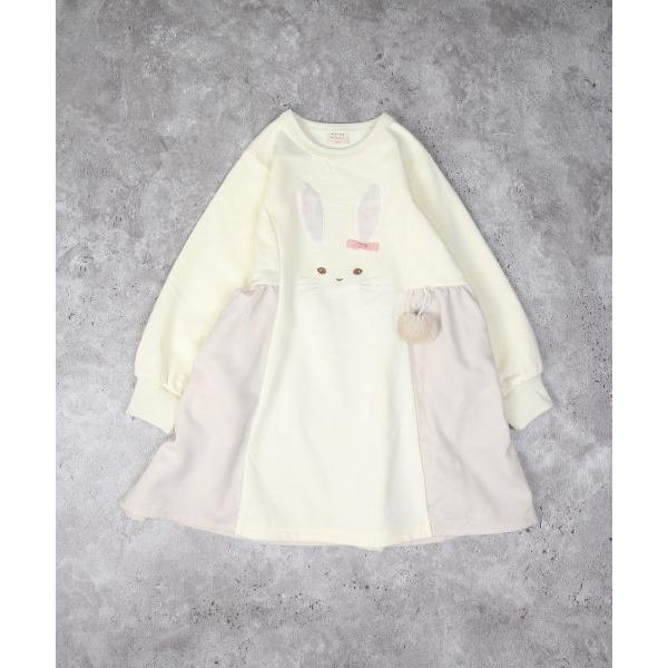 ラポシェビスキュイ La poche biscuit うさぎ ワンピース 長袖 （ヘアゴムつき）( 90 100 110 120 130 ) | la poche biscuit | 14