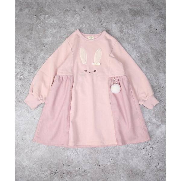 ラポシェビスキュイ La poche biscuit うさぎ ワンピース 長袖 （ヘアゴムつき）( 90 100 110 120 130 ) | la poche biscuit | 15
