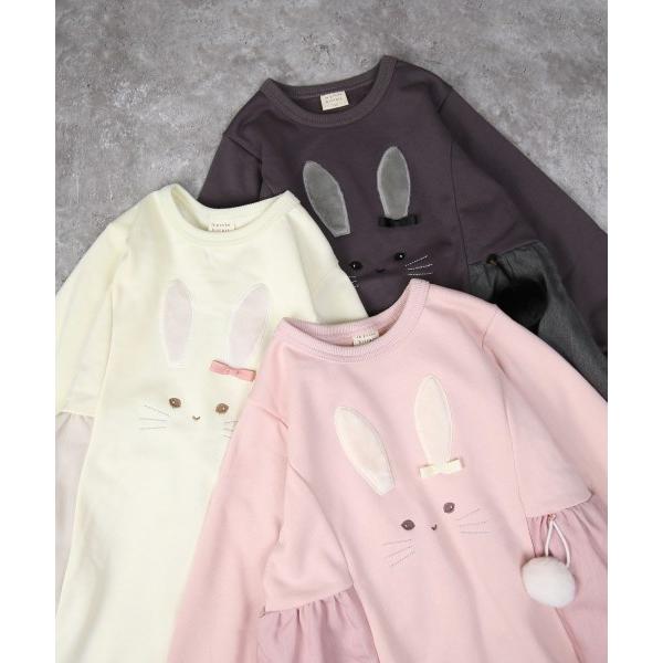 ●50％OFF● ラポシェビスキュイ La poche biscuit うさぎ ワンピース 長袖 （ヘアゴムつき）( 90 100 110 120 130 ) sale アウトレット | la poche biscuit | 16