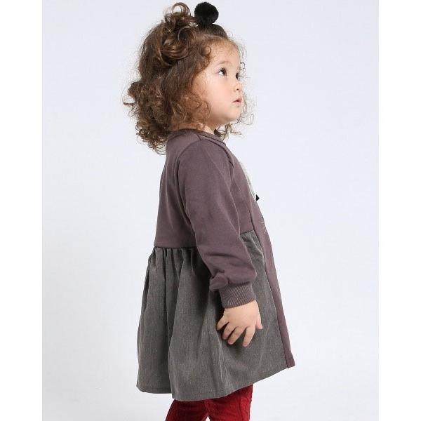 ●50％OFF● ラポシェビスキュイ La poche biscuit うさぎ ワンピース 長袖 （ヘアゴムつき）( 90 100 110 120 130 ) sale アウトレット | la poche biscuit | 02