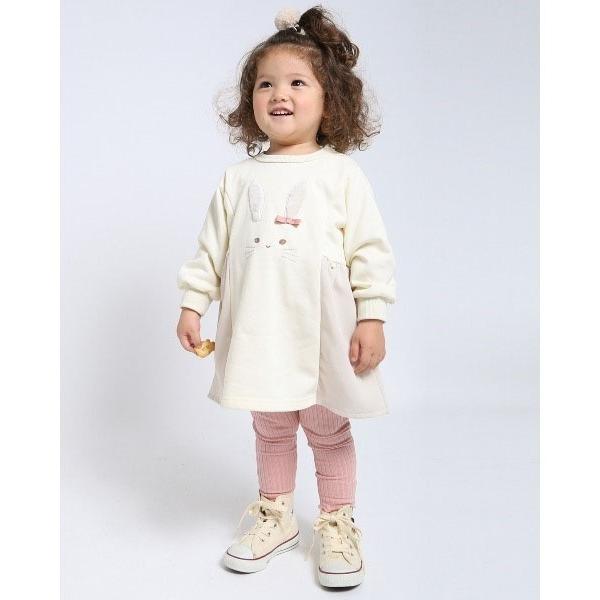 ラポシェビスキュイ La poche biscuit 裾フリル リブ レギンス ( 90 100 110 120 130 ) スパッツ | la poche biscuit | 02