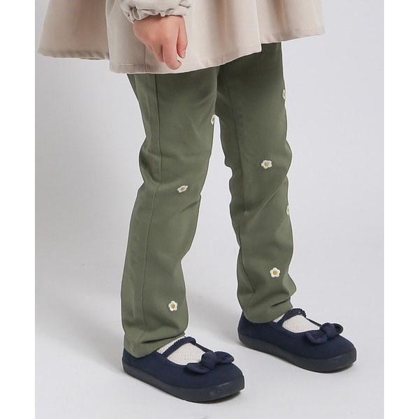 ラポシェビスキュイ La poche biscuit 小花刺繍 ストレッチスリム パンツ 長ズボン ( 90 100 110 120 130 ) | la poche biscuit | 07