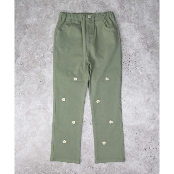 ラポシェビスキュイ La poche biscuit 小花刺繍 ストレッチスリム パンツ 長ズボン ( 90 100 110 120 130 ) | la poche biscuit | 09