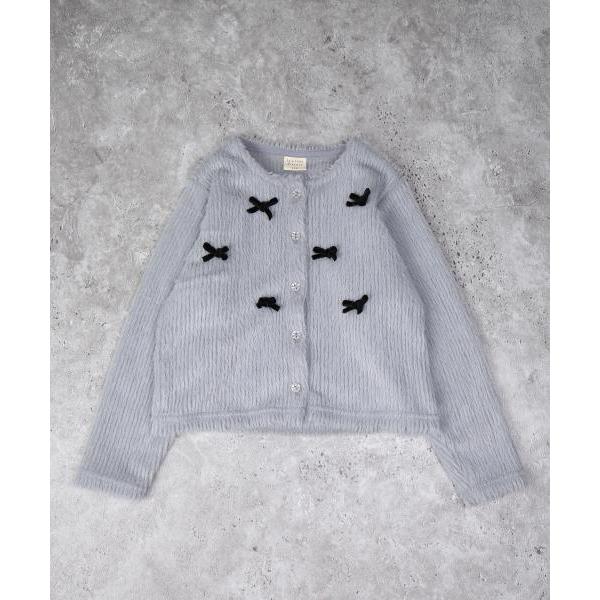 ラポシェビスキュイ La poche biscuit リボンつきシャギー カーディガン ( 90 100 110 120 130 ) | la poche biscuit | 03
