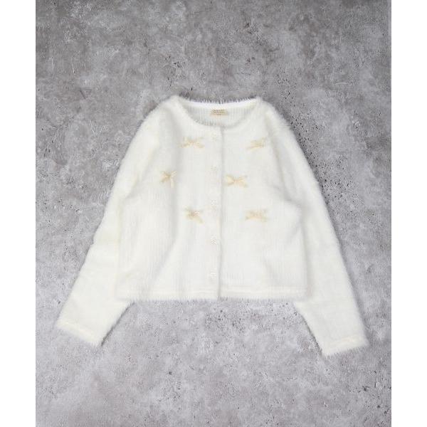 ラポシェビスキュイ La poche biscuit リボンつきシャギー カーディガン ( 90 100 110 120 130 ) | la poche biscuit | 04