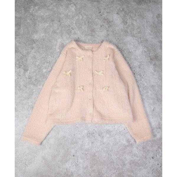 ラポシェビスキュイ La poche biscuit リボンつきシャギー カーディガン ( 90 100 110 120 130 ) | la poche biscuit | 05