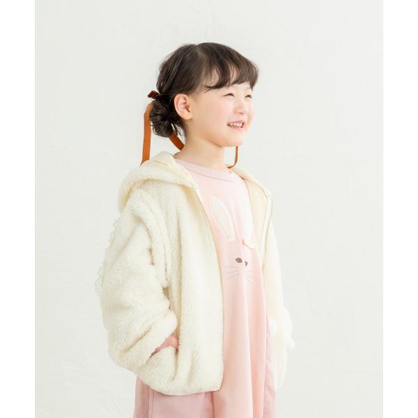 ●50％OFF● ラポシェビスキュイ La poche biscuit うさ耳 ボア パーカー ( 90 100 110 120 130 ) sale アウトレット | la poche biscuit | 02