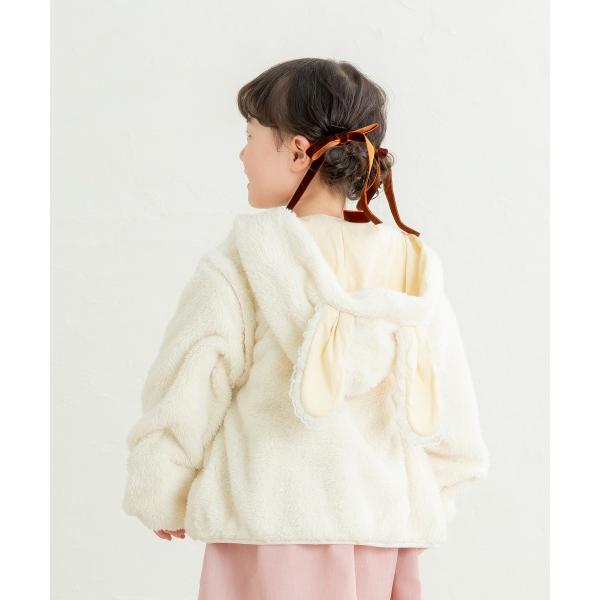 ●50％OFF● ラポシェビスキュイ La poche biscuit うさ耳 ボア パーカー ( 90 100 110 120 130 ) sale アウトレット | la poche biscuit | 03