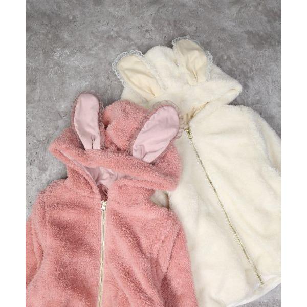 ラポシェビスキュイ La poche biscuit うさ耳 ボア パーカー ( 90 100 110 120 130 ) | la poche biscuit | 07