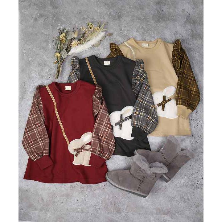 ラポシェビスキュイ La poche biscuit うさぎポシェットチュニック ( 90 100 110 120 130 ) アウトレット | la poche biscuit | 08