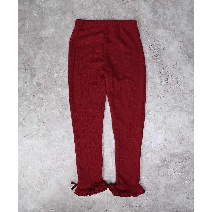 ●50％OFFセール●ラポシェビスキュイ La poche biscuit ケーブル模様レギンス ( 90 100 110 120 130 ) スパッツ 子ども服 幼児 キッズ 保育園 幼稚園 小学生 女 | la poche biscuit | 02