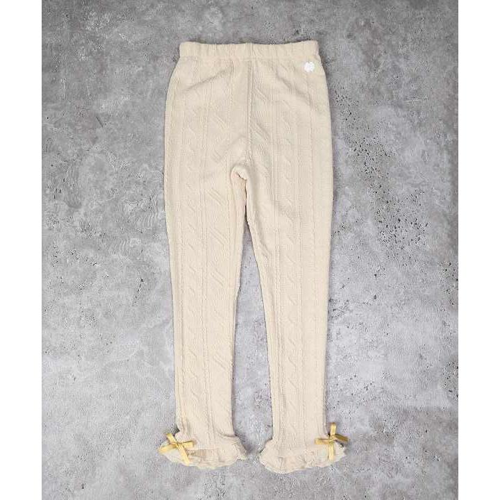 ●50％OFFセール●ラポシェビスキュイ La poche biscuit ケーブル模様レギンス ( 90 100 110 120 130 ) スパッツ 子ども服 幼児 キッズ 保育園 幼稚園 小学生 女 | la poche biscuit | 03