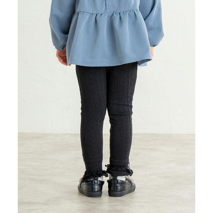 ●50％OFFセール●ラポシェビスキュイ La poche biscuit ケーブル模様レギンス ( 90 100 110 120 130 ) スパッツ 子ども服 幼児 キッズ 保育園 幼稚園 小学生 女 | la poche biscuit | 08