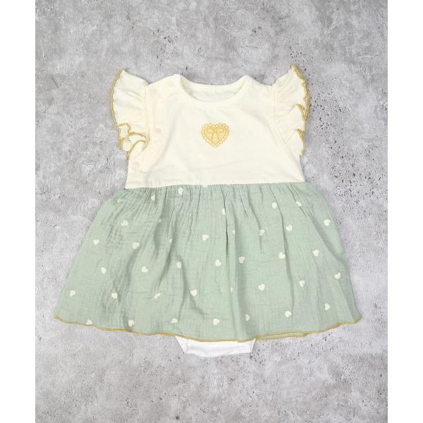 ラ・ポシェ・ビスキュイ　La poche biscuit　ハート柄 ロンパース(70・80)子ども服　ベビー　赤ちゃん　ショートオール　カバーオール　可愛い　LP25ES001 | la poche biscuit | 02