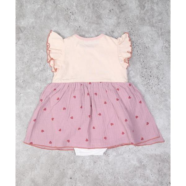 ラ・ポシェ・ビスキュイ　La poche biscuit　ハート柄 ロンパース(70・80)子ども服　ベビー　赤ちゃん　ショートオール　カバーオール　可愛い　LP25ES001 | la poche biscuit | 04