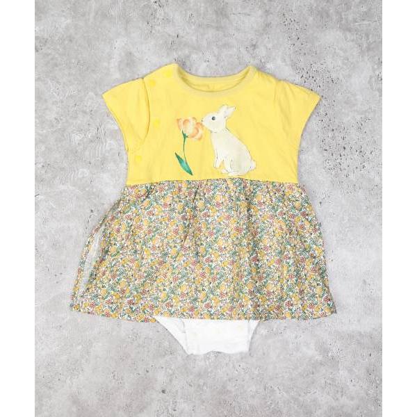 ラ・ポシェ・ビスキュイ　La poche biscuit　うさぎ　ロンパース(70・80)子ども服　ベビー　赤ちゃん　ショートオール　カバーオール　花柄　LP25ES002 | la poche biscuit | 03