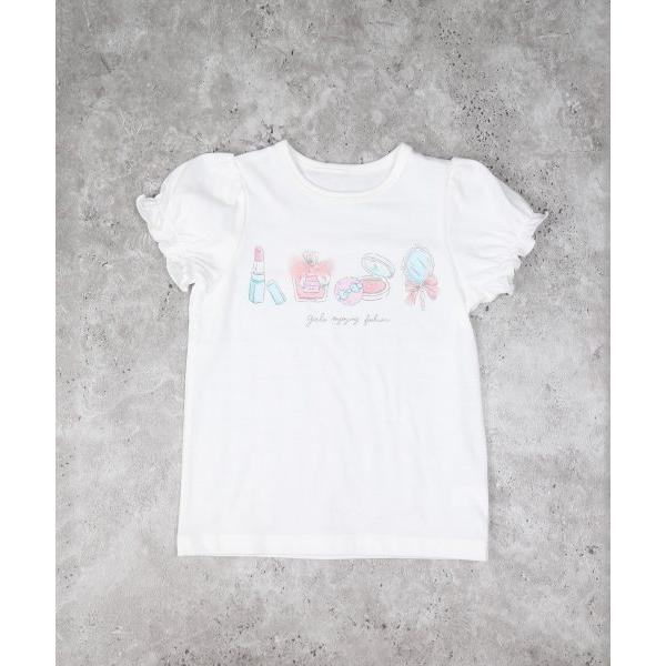 ●50％OFFセール●ラ・ポシェ・ビスキュイ　La poche biscuit コスメ柄 半袖 Tシャツ (110・120・130・140)子ども服　女の子　幼児　小学生　キッズ　コスメ　LP | la poche biscuit | 02