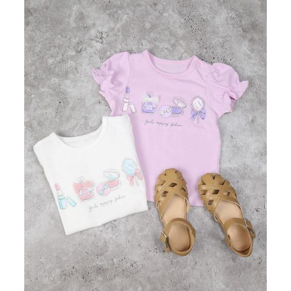 ラ・ポシェ・ビスキュイ　La poche biscuit コスメ柄 半袖 Tシャツ (110・120・130・140)子ども服　女の子　幼児　小学生　キッズ　コスメ　LP25ES004 | la poche biscuit | 04