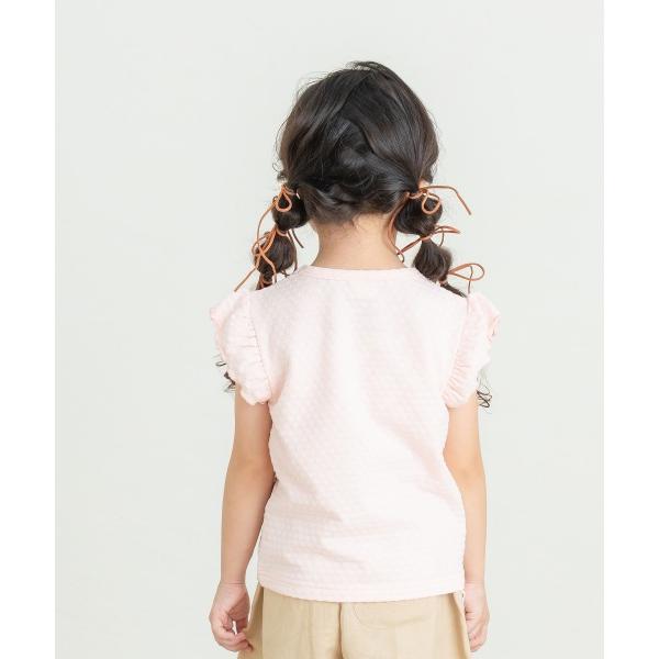 ラ・ポシェ・ビスキュイ　La poche biscuit　肩フリル　半袖　Tシャツ(110・120・130・140)子ども服　キッズ　小学生　女の子　シンプル　上品　LP25ES005 | la poche biscuit | 02
