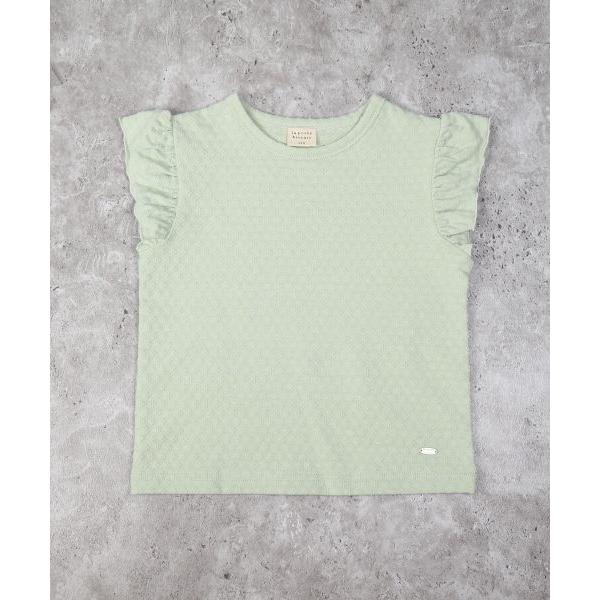 ●50％OFFセール●ラ・ポシェ・ビスキュイ　La poche biscuit　肩フリル　半袖　Tシャツ(110・120・130・140)子ども服　キッズ　小学生　女の子　シンプル　上品 | la poche biscuit | 04