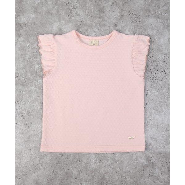 ●50％OFFセール●ラ・ポシェ・ビスキュイ　La poche biscuit　肩フリル　半袖　Tシャツ(110・120・130・140)子ども服　キッズ　小学生　女の子　シンプル　上品 | la poche biscuit | 05