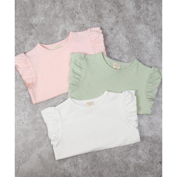 ●50％OFFセール●ラ・ポシェ・ビスキュイ　La poche biscuit　肩フリル　半袖　Tシャツ(110・120・130・140)子ども服　キッズ　小学生　女の子　シンプル　上品 | la poche biscuit | 07