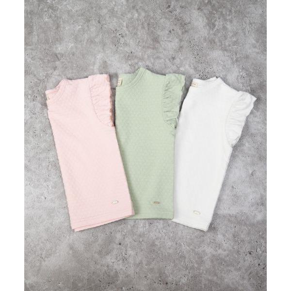 ●50％OFFセール●ラ・ポシェ・ビスキュイ　La poche biscuit　肩フリル　半袖　Tシャツ(110・120・130・140)子ども服　キッズ　小学生　女の子　シンプル　上品 | la poche biscuit | 08