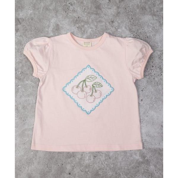 ●50％OFFセール●ラ・ポシェ・ビスキュイ　La poche biscuit　 さくらんぼ 半袖 Tシャツ(110・120・130・140)子ども服　女の子　小学生　キッズ　刺繍　パフス | la poche biscuit | 02