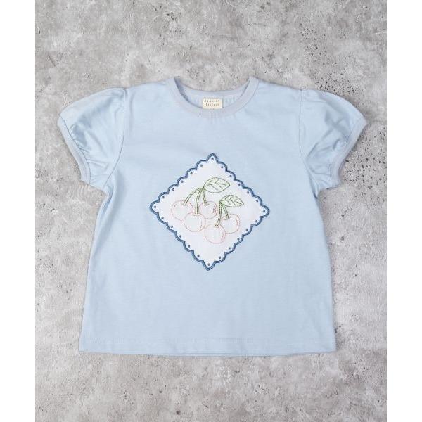 ●50％OFFセール●ラ・ポシェ・ビスキュイ　La poche biscuit　 さくらんぼ 半袖 Tシャツ(110・120・130・140)子ども服　女の子　小学生　キッズ　刺繍　パフス | la poche biscuit | 04
