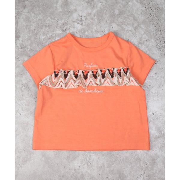 ●50％OFFセール●ラ・ポシェ・ビスキュイ　La poche biscuit　エスニック風　半袖　Tシャツ(110・120・130・140)子ども服　キッズ　小学生　女の子　カジュアル | la poche biscuit | 01