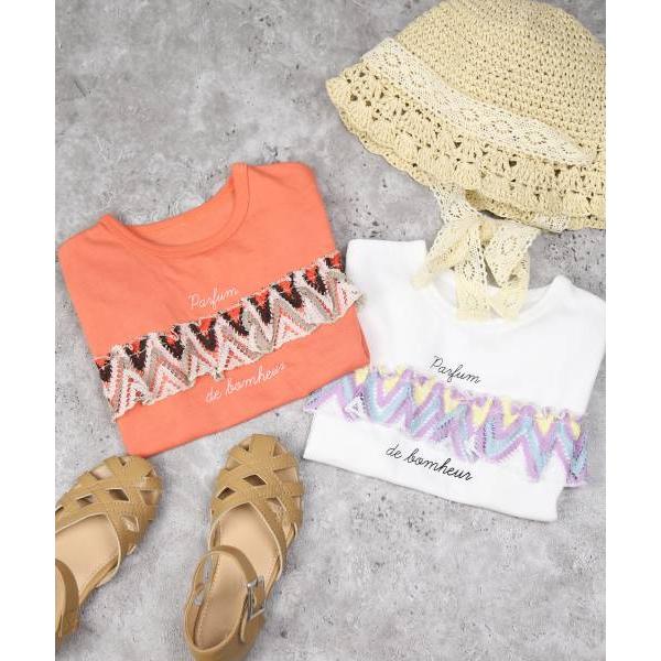 ラ・ポシェ・ビスキュイ　La poche biscuit　エスニック風　半袖　Tシャツ(110・120・130・140)子ども服　キッズ　小学生　女の子　カジュアル　LP25ES009 | la poche biscuit | 05