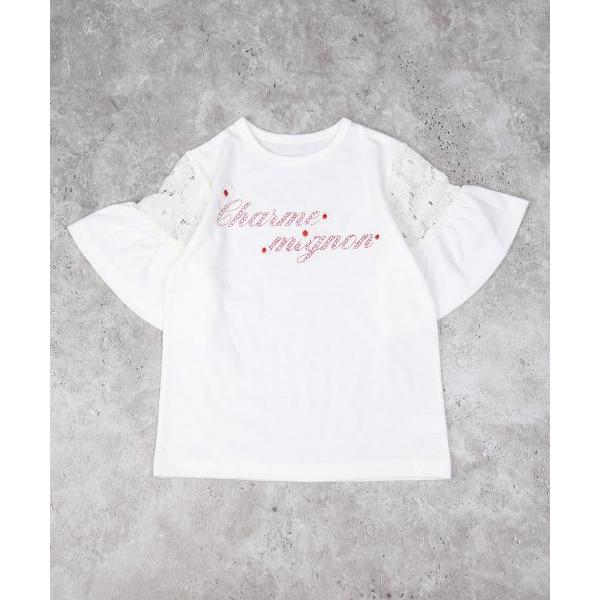 ラ・ポシェ・ビスキュイ　La poche biscuit　袖レース 半袖 Tシャツ (110・120・130・140)子ども服　女の子　幼児　小学生　キッズ　レース　LP25ES010 | la poche biscuit | 02