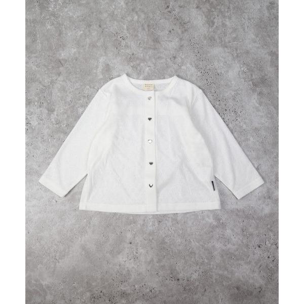 ラ・ポシェ・ビスキュイ　La poche biscuit　UVカット　長袖　カーディガン ( 110cm 120cm 130cm 140cm ) 女の子　小学生　キッズ　羽織り　ハート柄 | la poche biscuit | 01