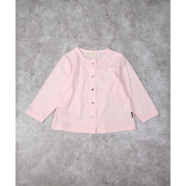 ラ・ポシェ・ビスキュイ　La poche biscuit　UVカット　長袖　カーディガン ( 110cm 120cm 130cm 140cm ) 女の子　小学生　キッズ　羽織り　ハート柄 | la poche biscuit | 02