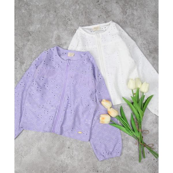 ラ・ポシェ・ビスキュイ　La poche biscuit　UVカット　レースカーディガン　( 110cm 120cm 130cm 140cm ) コンパクト キッズ　小学生　女の子　羽織り | la poche biscuit | 10