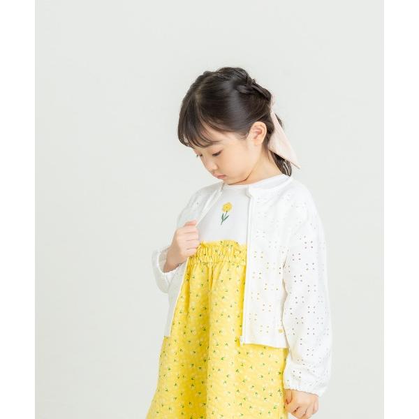 ラ・ポシェ・ビスキュイ　La poche biscuit　UVカット　レースカーディガン　( 110cm 120cm 130cm 140cm ) コンパクト キッズ　小学生　女の子　羽織り | la poche biscuit | 01