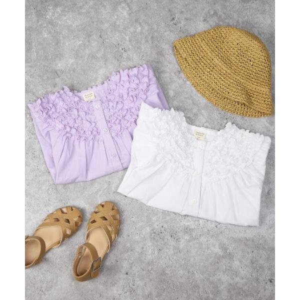 ラ・ポシェ・ビスキュイ　La poche biscuit　ブラウス　(110・120・130・140)子ども服　キッズ　小学生　女の子　ストライプ　お出かけ　LP25ES015 | la poche biscuit | 04