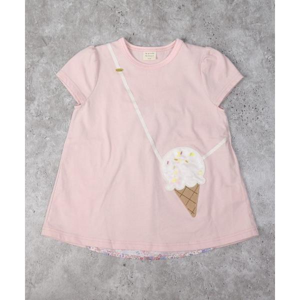 ●50％OFFセール●ラ・ポシェ・ビスキュイ　La poche biscuit　 アイス柄ポシェット チュニック(110・120・130・140)子ども服　女の子　小学生　キッズ　半袖　T | la poche biscuit | 03