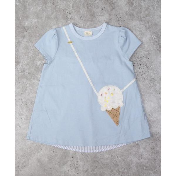 ラ・ポシェ・ビスキュイ　La poche biscuit　 アイス柄ポシェット チュニック(110・120・130・140)子ども服　女の子　小学生　キッズ　半袖　Tシャツ | la poche biscuit | 05