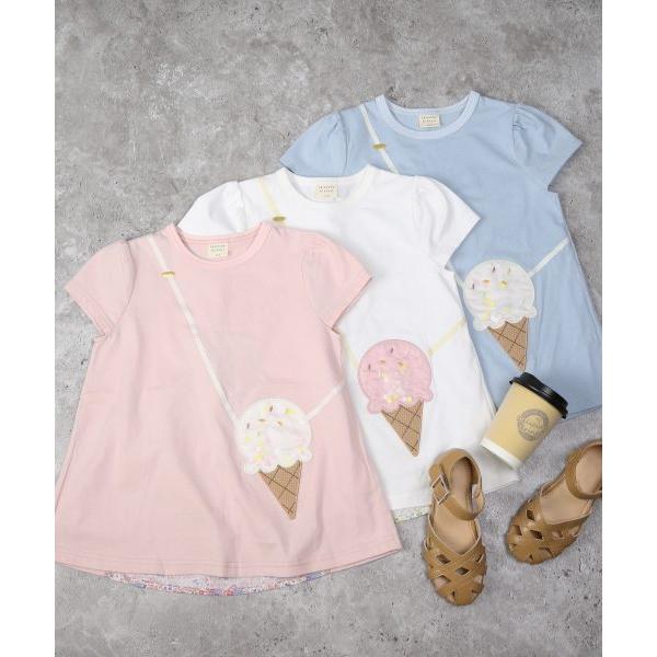 ラ・ポシェ・ビスキュイ　La poche biscuit　 アイス柄ポシェット チュニック(110・120・130・140)子ども服　女の子　小学生　キッズ　半袖　Tシャツ | la poche biscuit | 07