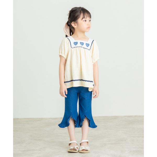 ラ・ポシェ・ビスキュイ　La poche biscuit　ハート柄　チュニック (110・120・130・140)子ども服　女の子　小学生　キッズ　LP25ES017　半袖　Tシャツ | la poche biscuit | 01