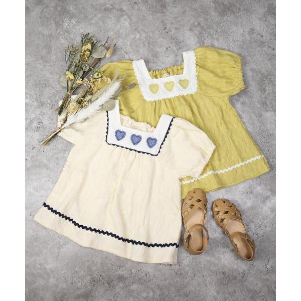 ラ・ポシェ・ビスキュイ　La poche biscuit　ハート柄　チュニック (110・120・130・140)子ども服　女の子　小学生　キッズ　LP25ES017　半袖　Tシャツ | la poche biscuit | 08