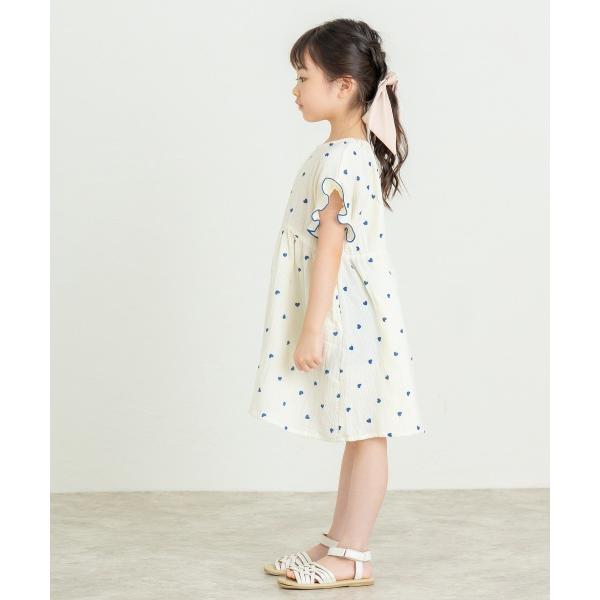 ラ・ポシェ・ビスキュイ　La poche biscuit　ハート　総柄　ワンピース (110・120・130・140)子ども服　女の子　小学生　キッズ　LP25ES019　半袖　綿100 | la poche biscuit | 03