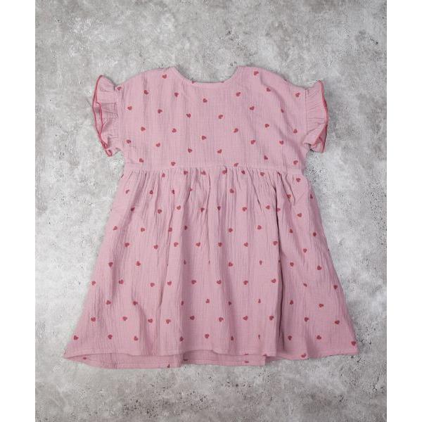 ラ・ポシェ・ビスキュイ　La poche biscuit　ハート　総柄　ワンピース (110・120・130・140)子ども服　女の子　小学生　キッズ　LP25ES019　半袖　綿100 | la poche biscuit | 07